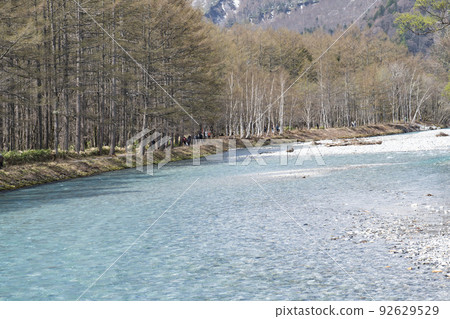 Kamikochi on a sunny day in season Kamikochi on a sunny day in season 92629529