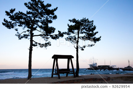 Gangneung Jeongdongjin Beach Scenery 92629954