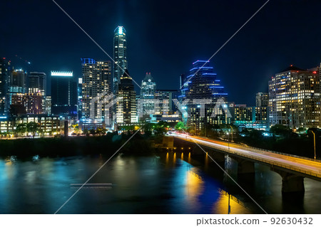 Downtown Austin Texas skyline and Colorado river Downtown Austin Texas skyline and Colorado river 92630432