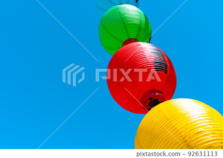 晴朗天空中的夏日祭燈 川越百萬燈夏日祭 a-3 淺色調 92631113