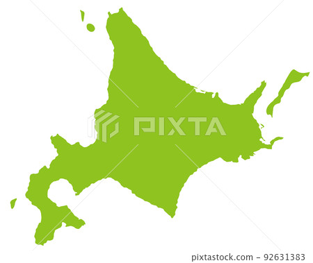北海道自然地圖,可愛的手繪風格 北海道自然地圖,可愛的手繪風格 92631383