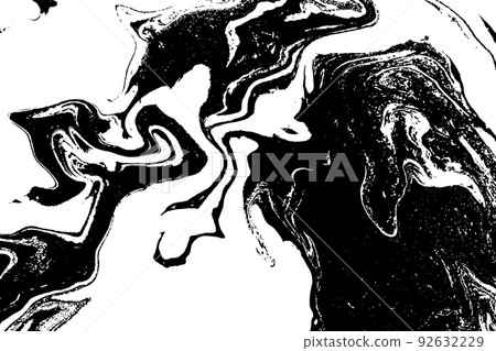 Abstract marble background. Black and white grunge texture. Vector illustration 92632229
