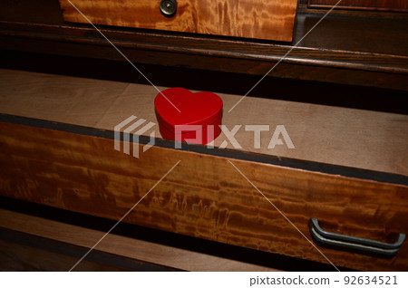 A heart found in an old chest of drawers 92634521