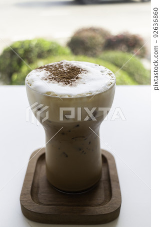 A glass of iced coffee 92636860