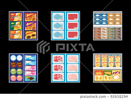 Food section (with white border) - Stock Illustration [92638294] - PIXTA