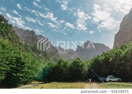 A view of the accursed mountains in the Grebaje Valley. Prokletije, also known as the Albanian Alps and the Accursed Mountains, is a mountain range on the Balkan peninsula, extending from northern 92639055