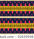 Ikat seamless pattern as cloth, curtain, textile design, wallpaper, surface texture background. vector eps10 92639508