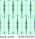 Ikat seamless pattern as cloth, curtain, textile design, wallpaper, surface texture background. vector eps10 92639509