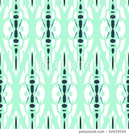 Ikat seamless pattern as cloth, curtain, textile design, wallpaper, surface texture background. vector eps10 Ikat seamless pattern as cloth, curtain, textile design, wallpaper, surface texture background. vector eps10 92639509