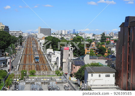 July Setagaya 1076 Odakyu Line train and Roppongi Hills/Seijogakuen-mae Station 92639585