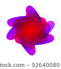 Abstract fluid symbol. Blur gradient colors logo with soft transition effect. Modern futuristic colorful shape pattern. Jpeg design element 92640080