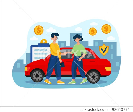 Car service. Automobile broker infographic. Vehicle insurance. Security accident contract. Claim for auto agent or company. Rental city transport. Customer and dealer handshake. Vector landing page Car service. Automobile broker infographic. Vehicle insurance. Security accident contract. Claim for auto agent or company. Rental city transport. Customer and dealer handshake. Vector landing page 92640735