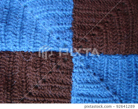 Crochet texture, colorful squares pattern. Crochet Knit Squares 92641289