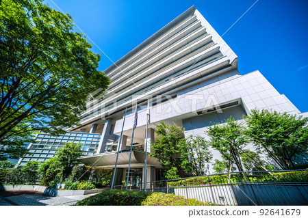 日本的橫濱城市景觀昭和大學北橫濱醫院=橫濱都筑區 日本的橫濱城市景觀昭和大學北橫濱醫院=橫濱都筑區 92641679