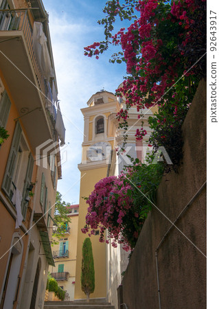 Saint-Michel church in Villefranche-sur-Mer on the French Riviera. Saint-Michel church in Villefranche-sur-Mer on the French Riviera. 92643917