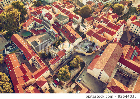 Top view of the Zadar, Croatia. 92644033