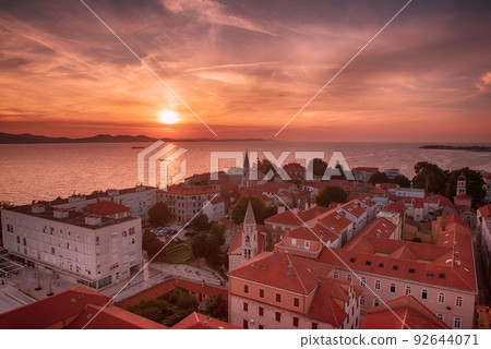 Top view of the Zadar, Croatia. Top view of the Zadar, Croatia. 92644071