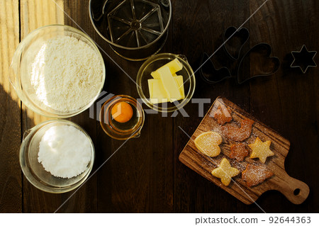 Photo of cookies and ingredients Photo of cookies and ingredients 92644363
