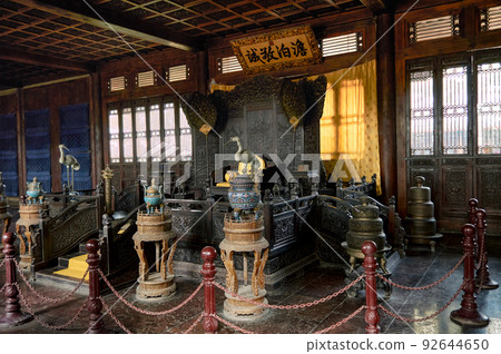 Imperial throne of Chinese Qing dynasty emperors in Chengde, China Imperial throne of Chinese Qing dynasty emperors in Chengde, China 92644650