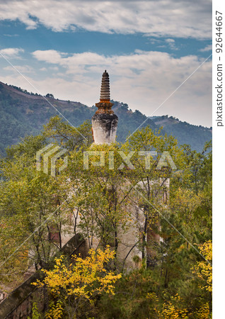 Old stupa at Chengde Mountain Resort in Chengde, China 92644667