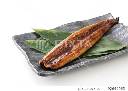 Kabayaki eel from Kagoshima served on a plate 92644965