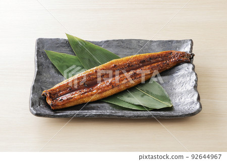 Kabayaki eel from Kagoshima served on a plate 92644967