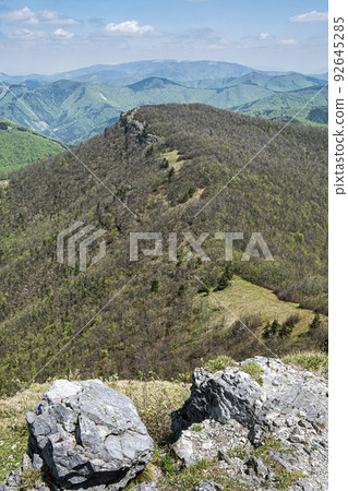 Deciduous forest from Klak hill, Slovakia, landscape scene 92645285