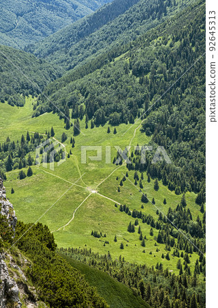 Medziholie saddle from Big Rozsutec, Little Fatra, Slovakia Medziholie saddle from Big Rozsutec, Little Fatra, Slovakia 92645313