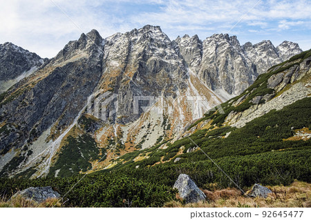 Autumn scene, High Tatras mountains, Slovakia 92645477