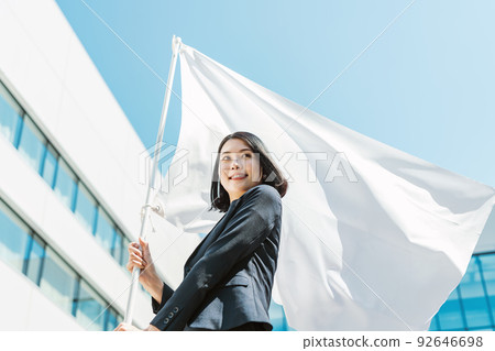 career woman with flag 92646698