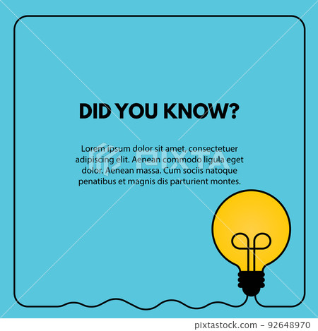 Did you know interesting fact Vector Illustration Did you know interesting fact Vector Illustration 92648970