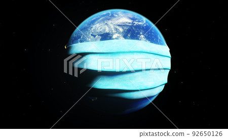 Earth planet in medical mask. medical concept. 3d rendering 92650126