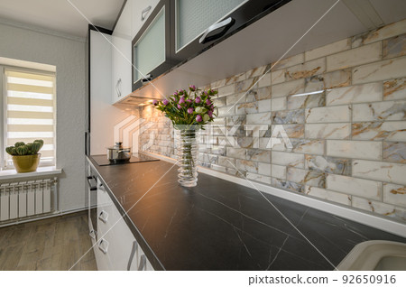 Renovated Interior for modern trendy white kitchen 92650916