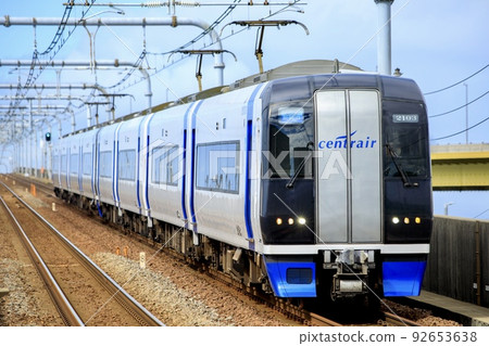 Chubu Centrair International Airport Meitetsu Series 2000 Mu-Sky trains running on the airport line Chubu Centrair International Airport Meitetsu Series 2000 Mu-Sky trains running on the airport line 92653638