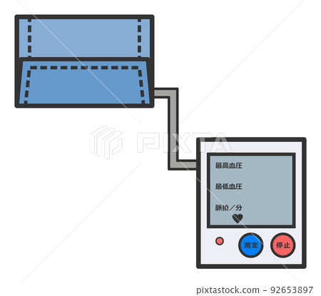 A device that records blood pressure at home for health management A device that records blood pressure at home for health management 92653897