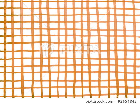 orange hand painted check watercolor background material 92654842