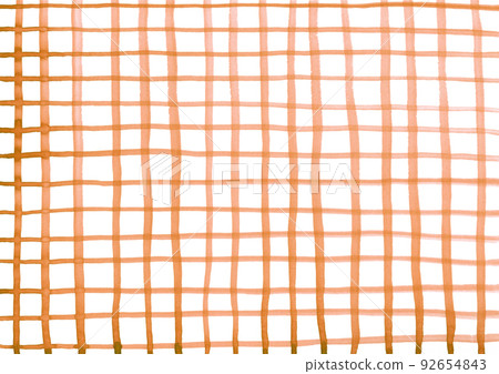 orange hand painted check watercolor background material 92654843