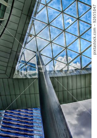 glass ceiling and sky glass ceiling and sky 92655847