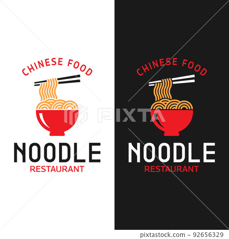 Noodle Mie Ramen Restaurant Logo Design Template 92656329