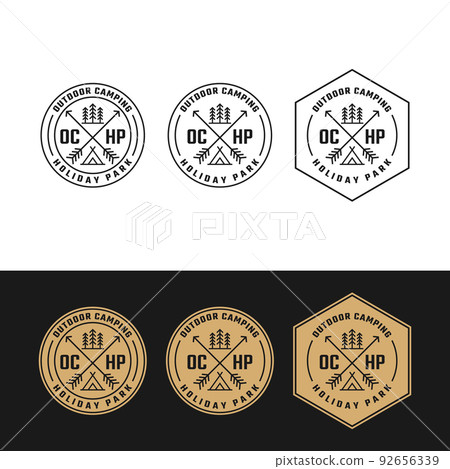 Crossed X Arrows Outdoor Camping Logo Design Template Crossed X Arrows Outdoor Camping Logo Design Template 92656339