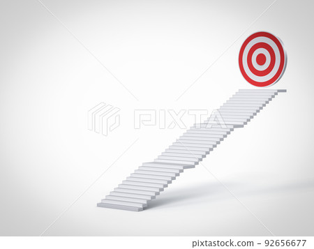 Business target with stairs lead to dartboard 92656677