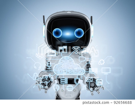 Cloud computing technology with small robot assistant 92656688