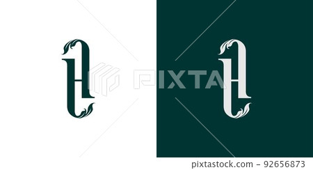 Modern and natural letter H initials logo design 2 92656873