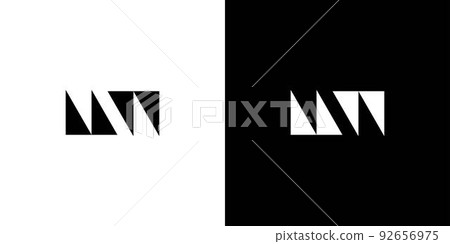 Simple and modern letter MW initials logo design - Stock Illustration ...