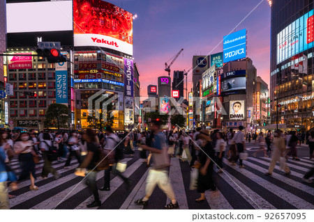 "Tokyo" Shibuya station square, scramble intersection "Tokyo" Shibuya station square, scramble intersection 92657095