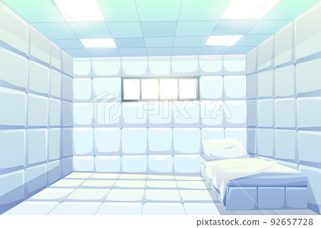Asylum, madhouse empty interior for insane patient Asylum, madhouse empty interior for insane patient 92657728