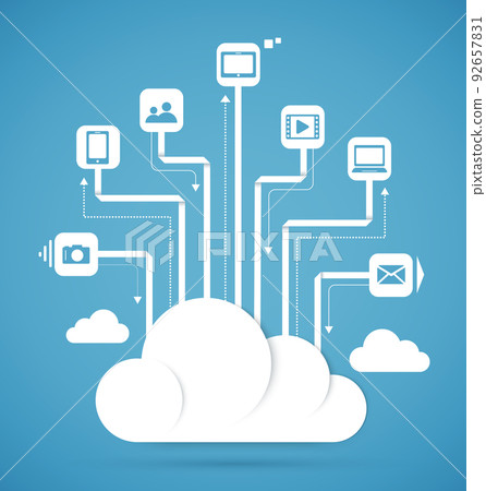 Cloud computing technology abstract scheme Cloud computing technology abstract scheme 92657831
