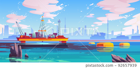 Cleaning of oil in ocean, robots bio-cleaners Cleaning of oil in ocean, robots bio-cleaners 92657939