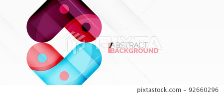 Creative geometric wallpaper. Trendy minimal abstract background. Techno business template for wallpaper, banner, background or landing 92660296