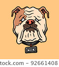 Hand drawn Cute bulldog illustration 92661408